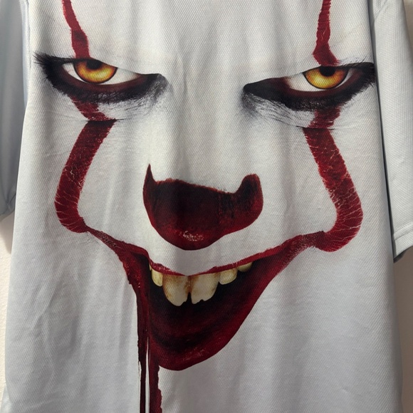 Pennywise Face Double Sided Face Shirt IT Chapter 2 Unisex Size L White - Picture 3 of 8